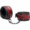 Master Series Cuffed Embossed Wrist Cuffs - Black and Red
