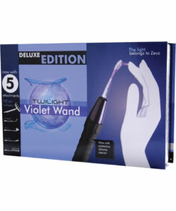 Zeus Electrosex Deluxe Edition Twilight Violet Wand with 5 Attachments - Black