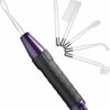 Zeus Electrosex Deluxe Edition Twilight Violet Wand with 5 Attachments - Black