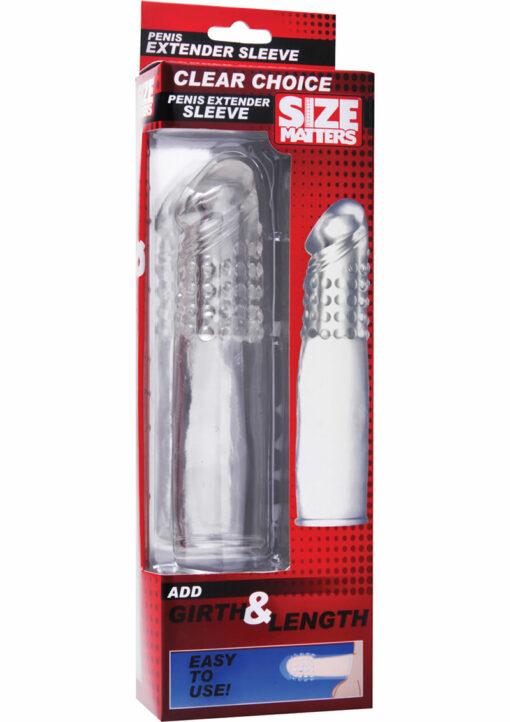 Size Matters Clear Choice Penis Extension Sleeve