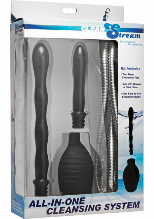 CleanStream All-In-One Shower Cleansing System - Black
