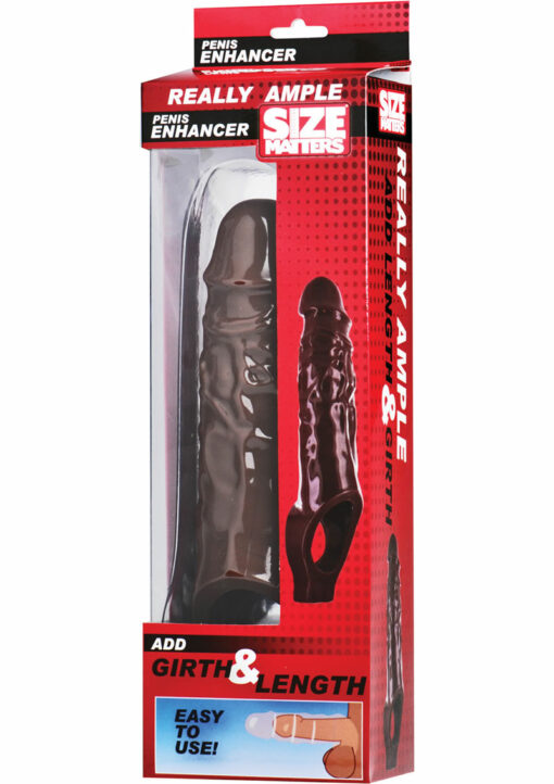 Size Matters Really Ample Penis Enhancer Sheath- Chocolate