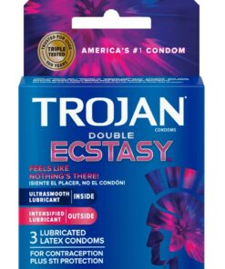 Trojan Double Ecstasy Condoms 3 Pack