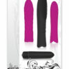 Pleasure Silicone Sleeve Trio with Bullet Kit - Purple and Black