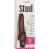 Power Stud Cliterrific Vibrating Dildo - Chocolate