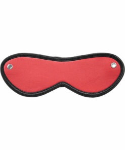 Rouge Leather Blindfold Eye Mask - Red