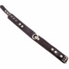 Rouge Plain Leather Adjustable Collar 1 Ring - Black