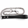 Rouge Leather Lead Chain - Black