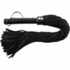 Rouge Suede Flogger with Leather Handle - Black