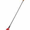 Rouge Wooden Handle Leather Riding Crop - Red