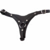 Rouge Female Dildo Leather Harness - Black