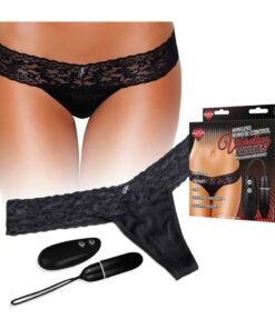 Wireless Remote Control Vibrating Panties Panty Vibe - Medium/Large - Black