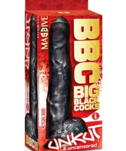 BBC Big Black Cocks Unkut and Uncensored Dong with Balls 13.75in - Black