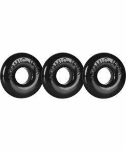 Oxballs Ringer Donut Cock Ring (3 Pack) - Black