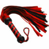 Strict Leather Short Suede Flogger - Black/Red