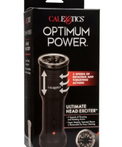 Optimum Power Ultimate Head Exciter Rotating Vibrating Masturbator - Black