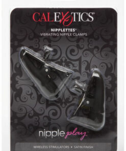 Nipple Play Nipplettes Vibrating Nipple Clamps - Black