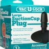 Vac U Lock Large Suction Cup Plug Accessory Black