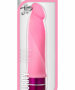 Luxe Purity Vibrating Dildo 7.5in Silicone - Pink