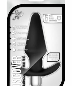 Luxe Discover Silicone Vibrator Butt Plug - Black