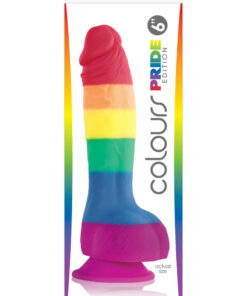 Colours Pride Edition Silicone Dildo 6in - Rainbow