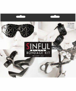 Sinful Bondage Vinyl Kit (Set of 4) - Black