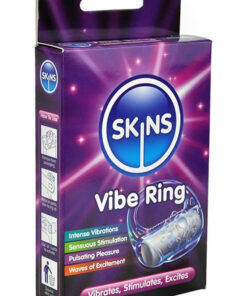 Skins Disposable Vibrating Cock Ring - Clear