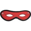 Rouge Open Eye Mask Leather Or Suede Red