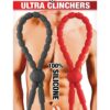 Ram Ultra Clinchers Silicone Cock Rings (2 each per pack) - Black/Red