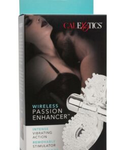 Wireless Passion Enhancer Vibrating Cock Ring Cock Ring with Clitoral Stimulation - Clear