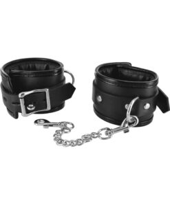 Strict Locking Padded Wrist Cuffs - Black