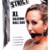 Strict XL Silicone Gag Ball 2in - Black