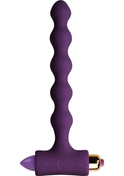 Petite Sensations Pearls Silicone Vibrating Anal Probe - Purple