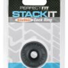 Perfect Fit Stackit SilaSkin Cock Ring - Black