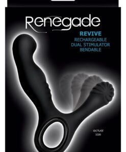 Renegade Revive Rechargeable Silicone Dual Stimulator Prostate Stimulator - Black