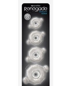 Renegade Vitality Cock Ring Kit (4 Per Set) - Clear