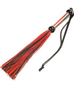 ME YOU US Tease and Please Silicone Flogger - Black/Red