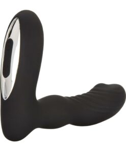 Silicone Wireless Pinpoint Probe USB Rechargeable Anal Vibrator Waterproof - Black