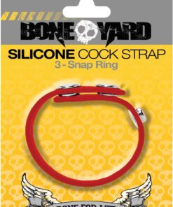 Boneyard Silicone Ball Strap 3-Snap Ring - Red