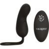 Silicone Rechargeable Curve Bullet with Remote Control - Black