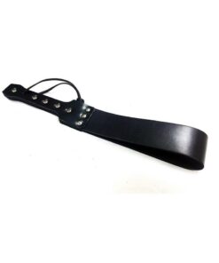 Rouge Folded Leather Paddle with Rivets - Black