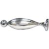 Rouge Fish Tail Stainless Steel Anal Plug Probe - Large - Clear Jewel
