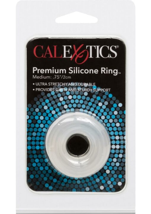 Premium Silicone Cock Ring - Medium - Clear
