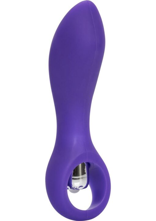 Vibrating Silicone Booty Probe Waterproof - Purple