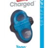 Charged Yoga Rechargeable Silicone Waterproof Cock Ring - Blue