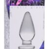 Prisms Ember Weighted Tapered Glass Anal Plug - Clear