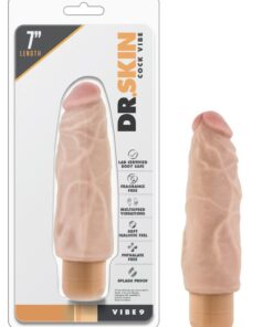 Dr. Skin Cock Vibe 9 Vibrating Dildo 7in - Vanilla