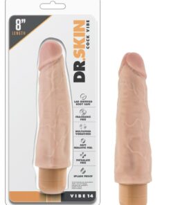 Dr. Skin Cock Vibe 14 Vibrating Dildo 8in - Vanilla