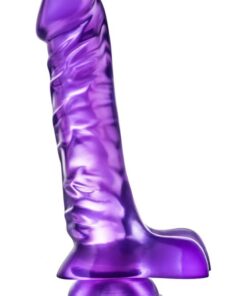 B Yours Basic 8 Dildo with Balls 9in - Purple