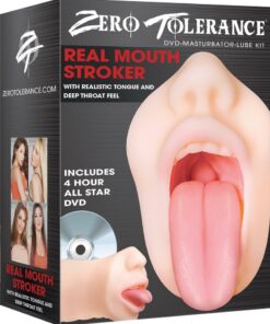 Zero Tolerance Real Mouth Stroker Masturbator with DVD - Vanilla
